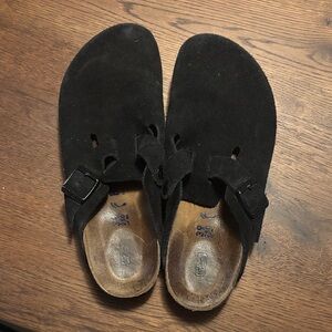 Birkenstock Black Suede Mules